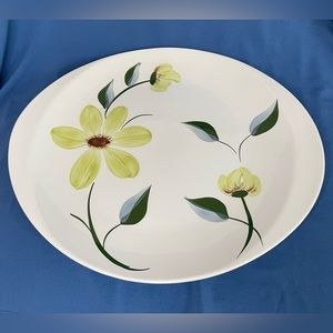 Vintage Blue Ridge Pottery Unmarked ceramic oval serving platter. Hand painted.
